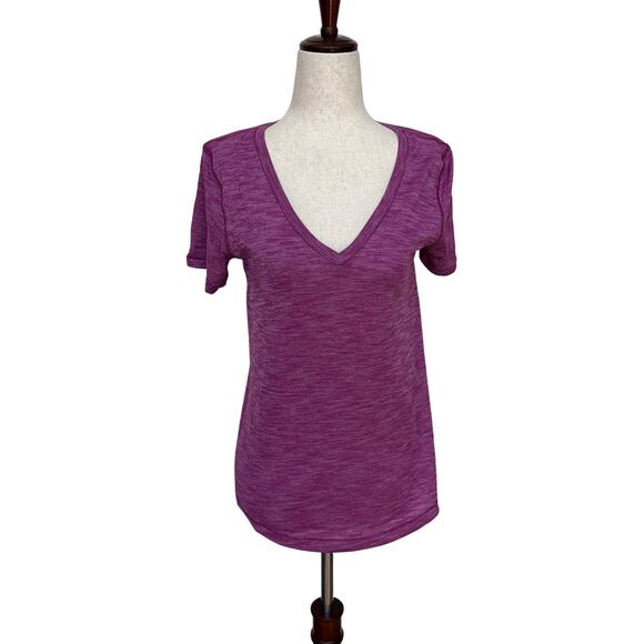 lululemon athletica Tops - LULULEMON Women's What The Sport Tee In Heathered Regal Plum
